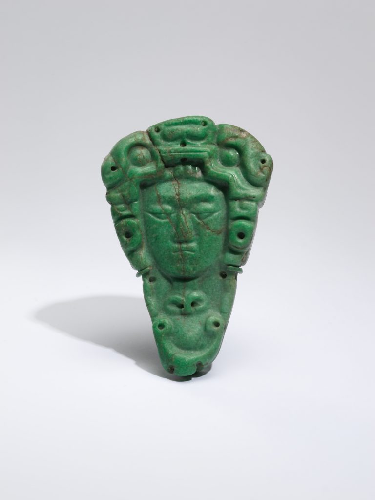 Maya-Jade-Amulett mit Maisgott Hun Nal Yeh