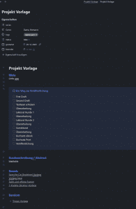 Obsidian Dashboard für Schreibprojekte mit Übersicht
