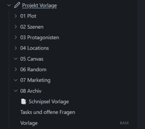 Ordnerstruktur bei Obsidian