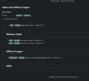 Aufgabenverwaltung in Obsidian mit dem Tasks-Plugin